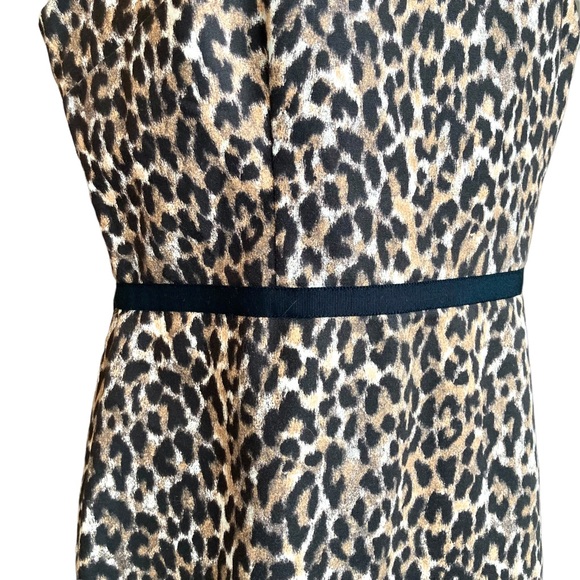 Loft Women’s sleeveless sheath style animal print dress - Sz 10P - Picture 5 of 15